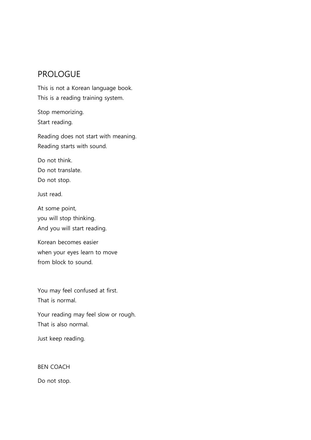 Read Korean Fast by Ben Coach — page 4