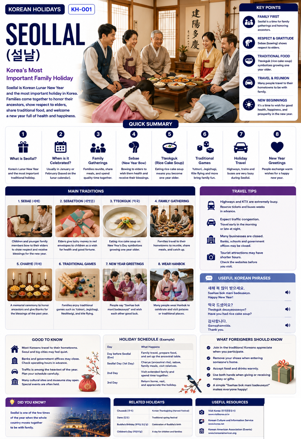Seollal, Korean Lunar New Year — ASK KOREA infographic