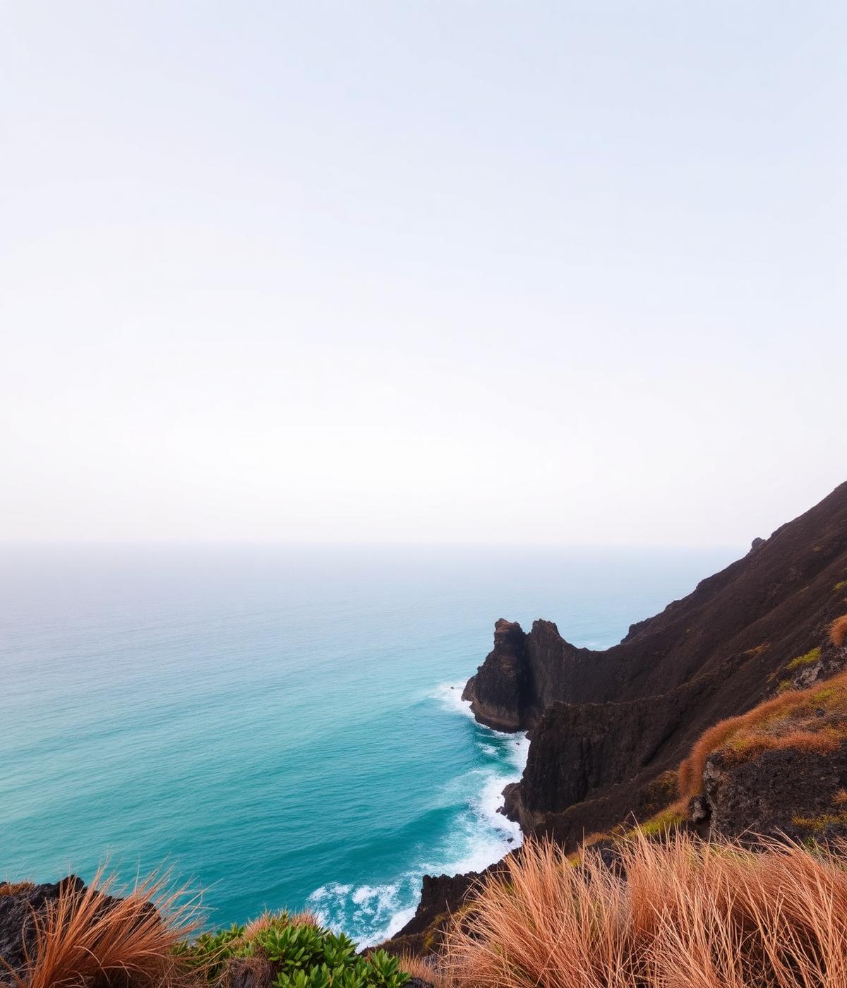 Korean coastline along a scenic route