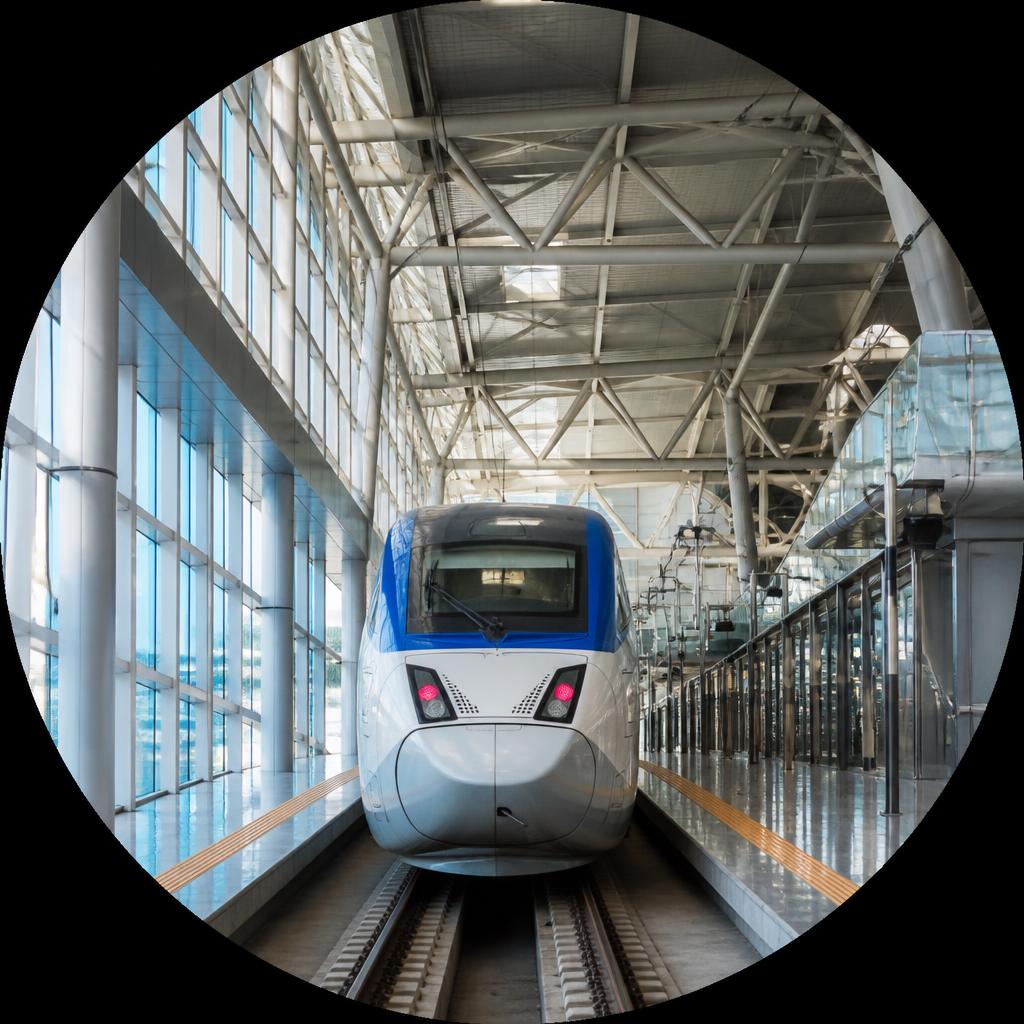 KTX high-speed train at a Korean station